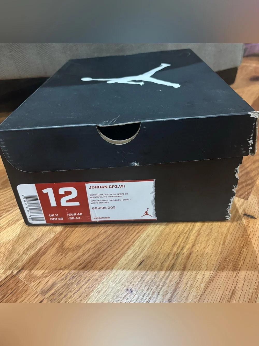 Nike Jordan CP3.VII Men 12 - Black Infrared' 616805-005 Sneaker Shoes
